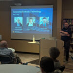 Andrew Donaldson in front of a screen at the Elderwise Learning class